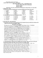 ĐỀ thi Olympic tiếng Anh lớp 10 chuyê n (Hà Nội - 2011)