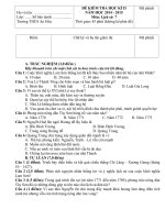Đề kiểm tra học kì 2 môn Lịch sử lớp 7 năm học 2014-2015 trường THCS An Hòa