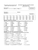 ĐỀ THI CHỌN HỌC SINH GIỎI cấp trường lớp 11 môn anh