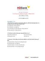 ĐỀ THI TUYỂN DỤNG chuyên viên QHKH doanh nghiệp – HDBank