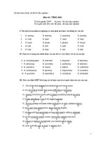 Đề thi trắc nghiệm tiếng anh 12