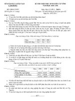 Đề thi học sinh giỏi lớp 9 THCS tỉnh Lâm Đồng môn Địa lý