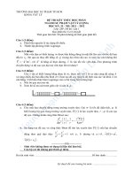 đề thi kết thúc môn cơ lý thuyết 2011  2012 DHSPTPHCM