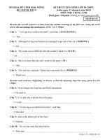 Đề thi tuyển sinh lớp 10 THPT tỉnh Đăk Nông năm 2010 - 2011 môn Tiếng Anh (chuyên) - Có đáp án