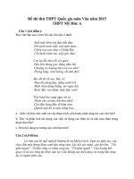 Đề thi thử đại học môn văn trường THPT Mỹ Đức A năm 2015