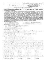 ĐỀ thi HKII tiếng Anh lớp 12