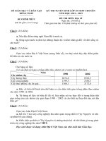 Đề thi tuyển sinh lớp 10 THPT Chuyên tỉnh Đồng Tháp - Môn Địa lí (năm học 2012 - 2013)