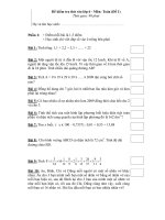 Đề kiểm tra thử vào lớp 6 môn toán (đề 1)