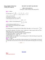 Đề thi thử vào lớp 10 môn toán   trường THCS đáp cầu (đề số 1)