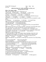 Đề kiểm tra học kì 2 môn sinh học lớp 10 nâng cao trường THPT TX quảng trị  45 phút