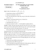 Đề thi tuyển sinh lớp 10 THPT tỉnh Nghệ An năm 2010 - 2011 môn Toán