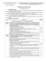 ĐÁp án đỀ THI TỐT NGHIỆP THPT 2011 MÔN VĂN