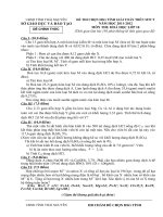 Đề thi giải toán trên máy tính cầm tay lớp 10 THPT tỉnh Thái Nguyên năm 2011 - 2012 môn hóa