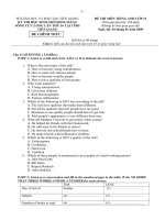 ĐỀ THI CHỌN HỌC SINH GIỎI Đồng Bằng Sông Cửu Long môn tiếng Anh (2009)