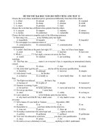 ĐỀ THI THỬ ĐẠI HỌC NĂM 2015 MÔN TIẾNG ANH TEST 13