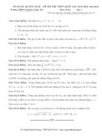 ĐỀ THI THỬ THPT QUỐC GIA NĂM HỌC 2014-2015 Trường THPT Nguyễn Công Trứ Môn Toán - Lần 1