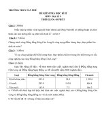 Đề kiểm tra học kì 2 địa 9 – THCS tân phú (kèm đáp án)