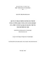 Quản lý hoạt động đánh giá nhằm tăng cường khả năng sẵn sàng đi học của trẻ 5 tuổi tại  Quận Hai Bà Trưng, Thành phố Hà Nội