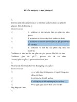 Đề kiểm tra học kỳ I môn Hóa học 12