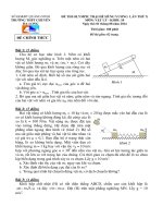 Đề thi Olympic trại hè Hùng Vương lần X năm 2014 - Khối 10 môn vật lý