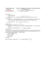 Đề thi chính thức kỳ thi tuyển sinh vào lớp 10 THPT môn toán tỉnh Đak Lak c năm học 2012,2013