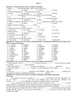 Bài thi tiếng Anh học sinh giỏi cực hay_test 2. lớp 6