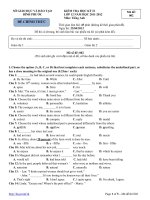 ĐỀ thi HKII tiếng Anh lớp 12 (Bình Phước - 2012)