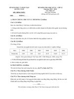 Đề thi học kì 2 môn Địa lý lớp 12 trường THPT Bắc Trà My, Quảng Nam năm học 2013 - 2014