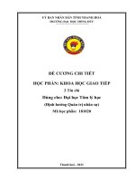 Đề cương chi tiết học phần Khoa học giao tiếp