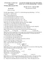 Đề thi thử THPT Quốc gia 2015 môn Vật Lý trường THPT Nguyễn Huệ, Lâm Đồng