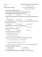 Đề kiểm tra cuối học kì 2 môn Lịch sử - Địa lý lớp 5 năm học 2013-2014 trường Tiểu học Đại Đồng