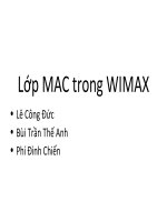 Thuyết trình chủ đề Lớp MAC trong WIMAX