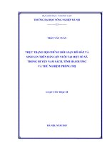 Thực trạng hội chứng rối loạn hô hấp và sinh sản trên đàn lợn nuôi tại một số xã trong huyện Nam Sách,tỉnh Hải Dương và thử nghiệm phòng trị
