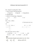 Đề thi học kì 2 lớp 5 môn toán năm 2015 Phần 2