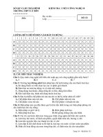 bộ Đề kiểm tra 1 tiết công nghệ 10   THPT lý bôn