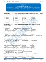 ĐỀ THI THỬ ĐẠI HỌC MÔN TIẾNG ANH 2014 SỐ 10