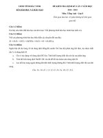 Đề kiểm tra định kỳ lần I lớp 9 năm học 2014 - 2015 tỉnh Bắc Ninh