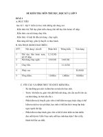 Đề kiểm tra học kì I lớp 9 môn Thể dục - Đề 1