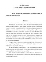 Bài kiểm tra môn  lịch sử đảng cộng sản việt nam