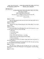 Đề thi học sinh giỏi lớp 9 THCS tỉnh Tiền Giang năm 2012 - 2013 môn GDCD - Có đáp án