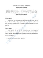 đề thi giáo dục học đại cương 20112012