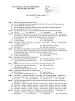 Đề kiểm tra 1 tiết công nghệ 10   THPT trần phú