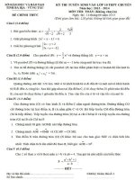 Đề thi tuyển sinh lớp 10 THPT Chuyên tỉnh Bà Rịa - Vũng Tàu năm học 2013 - 2014 môn Toán (không chuyên)
