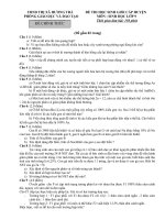 Đề thi học sinh giỏi tỉnh môn sinh lớp 9 các sở năm gần đây tham khảo bồi dưỡng học sinh (15)