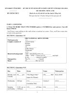 Đề thi vào lớp 10 môn Tiếng Anh tỉnh Vĩnh Phúc năm 2013 - 2014 (chuyên Anh)