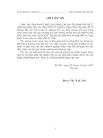 Tính liên tục và tính khả vi của hàm giá trị tối ưu trong quy hoạch toàn phương có tham số