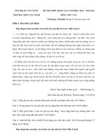 Đề thi thử THPT Quốc gia môn Ngữ Văn năm 2015 trường THPT Tây Ninh, Tây Ninh (Đề số 03)