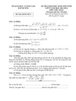 Đề thi học sinh giỏi lớp 9 THCS tỉnh Hải Dương năm 2014