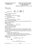 Đề thi tuyển sinh lớp 10 THPT tỉnh Đăk Nông năm 2010 - 2011 môn Toán (chuyên) - Có đáp án