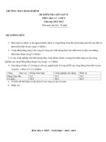 đề kiểm tra giữa HK2 địa 9 – THCS khánh bình (kèm đáp án)